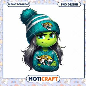 Grinch Girl Jacksonville Jaguars PNG