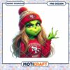 Grinch Girl 49ers PNG Design 2 Grinch Girl 49ers PNG Design