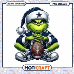 Grinch Dallas Cowboys PNG Sublimation