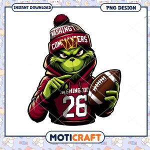 Grinch Commanders PNG Football Fanart