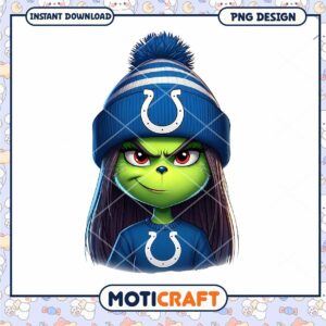 Grinch Colts PNG Sublimation Design
