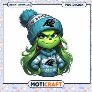 Grinch Carolina Panthers PNG Design