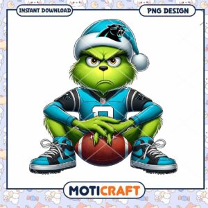 Grinch Carolina Panthers PNG Sublimation