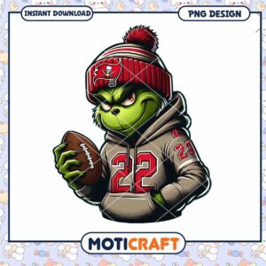 Grinch Buccaneers Football PNG Design