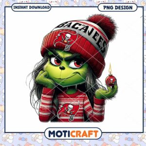 Grinch Buccaneers Christmas PNG Design
