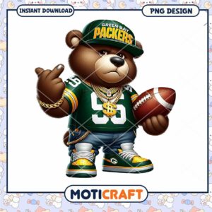 Green Bay Packers Thug Bear PNG