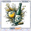 Green Bay Packers Wine PNG Design