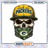 Green Bay Packers Skull PNG Design