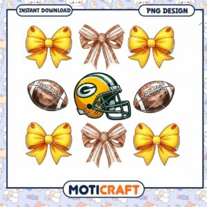 Green Bay Packers PNG Football Bow Clipart