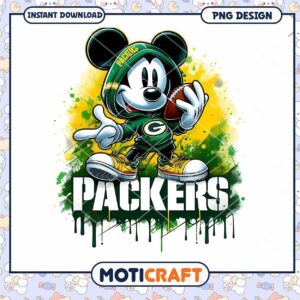 Green Bay Packers Mickey Mouse PNG