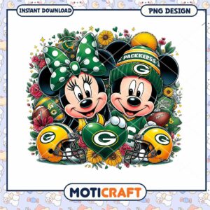 Green Bay Packers Minnie & Mickey PNG