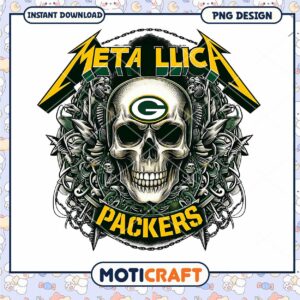 Green Bay Packers Metallica Skull PNG