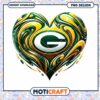 Green Bay Packers Heart PNG Design 2 Green Bay Packers Heart PNG Design