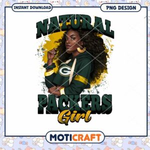 Green Bay Packers Girl PNG Design