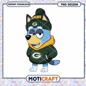 Green Bay Packers Bluey PNG