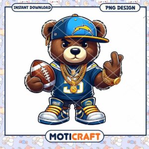 Gangsta Teddy Bear PNG, Chargers
