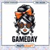 Gameday PNG Design for Fans with Stylish Bow and Sunglasses