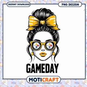 Gameday Girl Steelers PNG Design