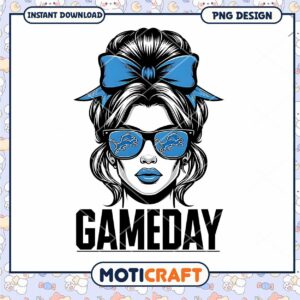 Gameday Girl PNG Lions Sunglasses Design