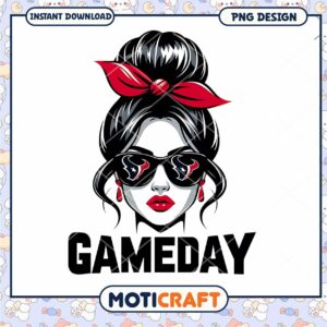Gameday Girl PNG Houston Texans Design