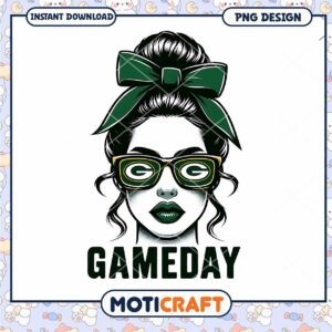 Gameday Girl PNG Green Bay Packers Design