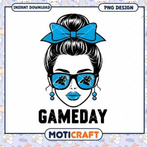 Gameday Girl PNG Carolina Panthers Design