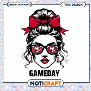 Gameday Girl PNG 49ers Sunglasses Design