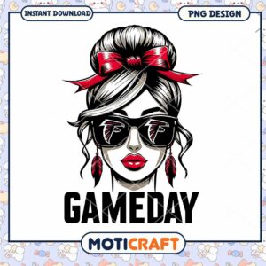 Gameday Girl PNG Atlanta Falcons Design