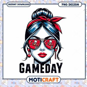 Gameday Girl Buccaneers PNG Design