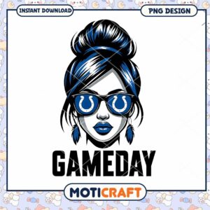 Gameday Colts Girl PNG Design