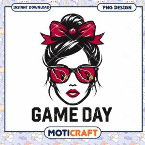 Game Day Girl Cardinals PNG Design