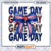 Game Day Football PNG Design with Colorful Bow Downloadable Art