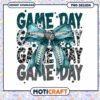 Game Day Fun PNG Design with Ribbon and Football Motif