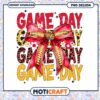 Game Day Football PNG Design with Bow for Instant Download