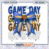 Game Day Football Bow PNG Design for Instant Download Printable