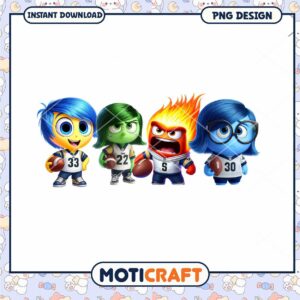 Fun Football Emotions Character PNG Design for Instant Download