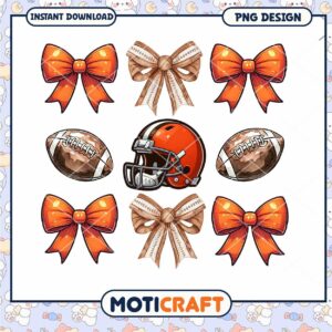 Football Bow PNG Clipart Instant Download