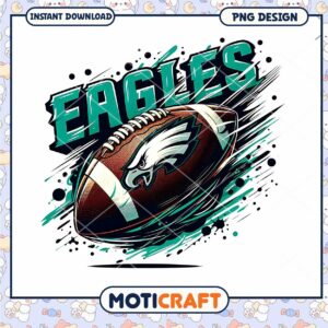 Eagles Football PNG Design Instant Download