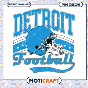 Detroit Football Helmet PNG Design