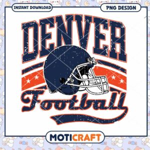 Denver Football Helmet PNG Design