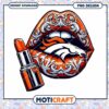Denver Broncos Lips PNG Design 2 Denver Broncos Lips PNG Design