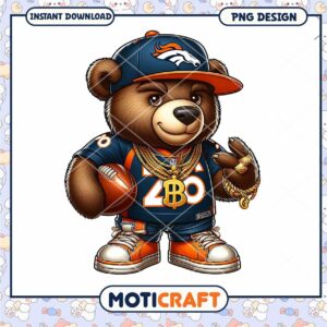 Denver Broncos Bear PNG Mascot Design