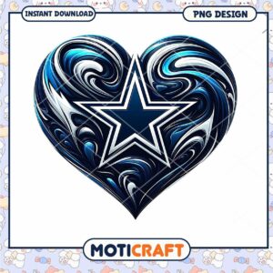 Dallas Cowboys Heart PNG Design