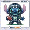 Cute Stitch Football PNG Seahawk Character Instant Download Art