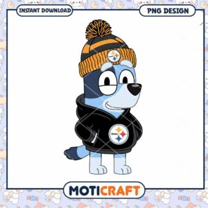 Cute Puppy Steelers Fan PNG Design