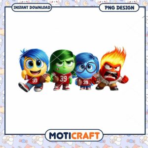 Cute Emotions Sports Team PNG Design for Instant Download