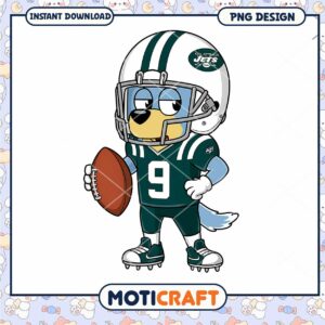 Cute Dog NY Jets PNG Football Mascot