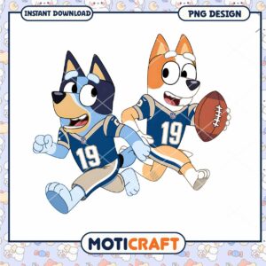 Cute Cartoon Football Puppy PNG Design Instant Download Art
