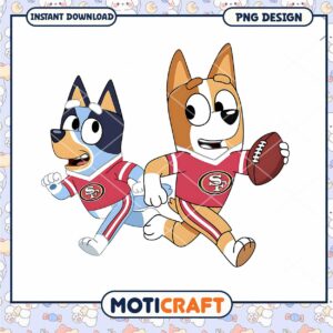 Cute Cartoon Dogs Playing Football PNG Instant Download Design
