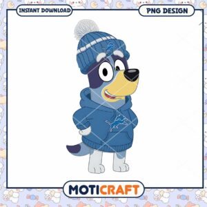 Cute Cartoon Dog PNG Design Wearing Lions Hoodie for Download